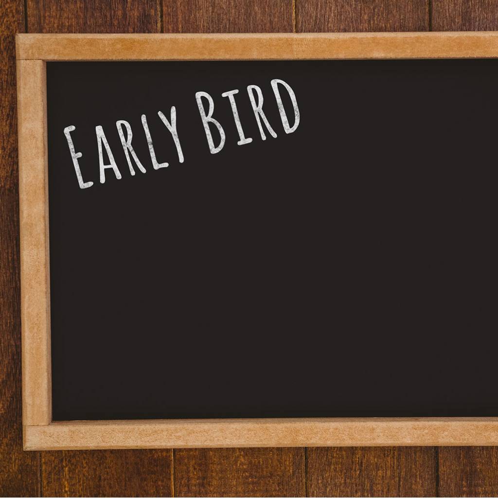 Before Hours Early Bird Sign